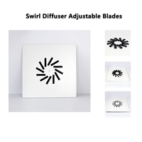 Diffuseur d'air tourbillonnant de plafond réglable en acier galvanisé moderne carré