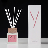 Vietnam WeWood verre dépoli roseau diffuseur bouteille de luxe en bois bouchon à vis intérieur aromathérapie emballage vide fermeture couvercle et bouchon
