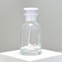 Flacon pulvérisateur de parfum en verre cylindrique rechargeable de 30 ml, imprimé à l'écran, flacon de voyage portable, mini flacon pulvérisateur d'échantillon