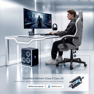 <span class=keywords><strong>Chaise</strong></span> de bureau ergonomique entièrement réglable en tissu tricoté OEM ODM avec repose-pieds rétractable et accoudoirs articulés pour personnes corpulentes - Product Image 2