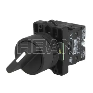 Wholesale cable selector 3 way-three position 1no1nc plastic pushbutton screw terminal selector rotary switch 22mm