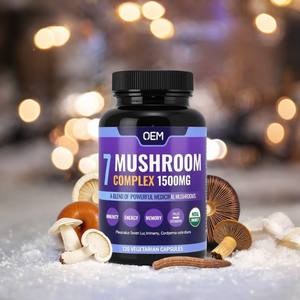 7 in 1 Cordyceps Sinensis Chaga kapsul suplemen Reishi kapsul jamur ekor Turki Shiitake singa kapsul jamur - Product Image 6