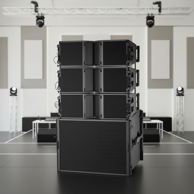 Stage Audio Equipment Neodymium Birch Shell Passive Line Array System Dual 8-line Series AC Speakers 50Hz-20KHz Frequency
