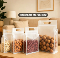 Sacs en plastique givrés auto-scellants à fermeture éclair, sacs à soufflet transparents à fond plat, pochettes d'emballage verticales pour aliments, bonbons et cadeaux