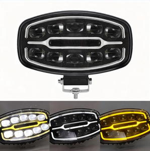Phare de travail LED 10 pouces 80W blanc ambre 6 modes bicolore, feux de brouillard pour camion, SUV, 4x4 tout-terrain, lampe spot étanche IP67 - Product Image 3
