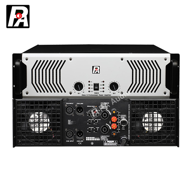 Manufacturer Stage 3U 2-Channel 1500W Stereo Class H Professional DJ Power Amplifier 8ohm Impedance Metal Shell for Subwoofer
