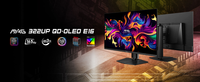 Moniteur M-S-I MAG 322UP QD-OLED E16 31,5 pouces 3840 x 2160 (UHD) 165 Hz, dalle IPS, temps de réponse de 1 ms, 125 % sRGB, 16:9, 350 nits, HD/DP