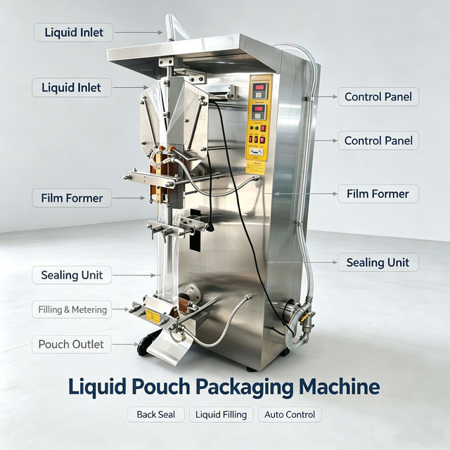 Factory SJ-1000 Water Beverage Liquid Drinking Sachet Small Plastic Bag Forming Filling and Sealing Automatic Packing Machine