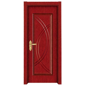 ประตูเหล็กกันไฟสีม่วงแบบเปิดเรียบง่าย แผ่น MDF ลายไม้เดี่ยว ดีไซน์จีน - Product Image 6