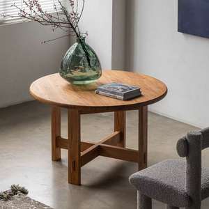 Modern Square <b>Dining</b> <b>Table</b> for Villa Living Room and Hotel Lobby Luxury Brown Wooden Veneer Small Tea <b>Table</b> - Product Image 1