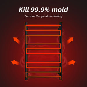 <span class=keywords><strong>Radiateur</strong></span> de bain <span class=keywords><strong>électrique</strong></span> noir en acier inoxydable, w, <span class=keywords><strong>sèche</strong></span>-<span class=keywords><strong>serviettes</strong></span> chauffante, avec affichage Led, minuterie, pour salle de bains - Product Image 2