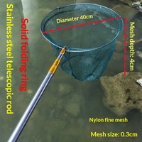 Red de Pesca de Acero Inoxidable de 2.1m, 3.2m, 4.2m, Juego Completo con Caña Telescópica, Bolsa de Malla Dyneema y Cabeza de Red Sólida