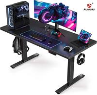 Mesa de Juego ALINUNU con Color Personalizado para Sala de Juegos, Escritorio de Juego Eléctrico con Altura Ajustable