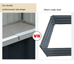 Lit de jardin <span class=keywords><strong>surélevé</strong></span> <span class=keywords><strong>en</strong></span> métal pour plantes, fleurs, légumes et herbes GB09090-H30 facile à assembler - Product Image 3