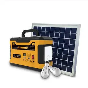 Luz solar led de alta eficiencia, sistema de almacenamiento de energía solar, inversor, kit de energía de respaldo para el hogar