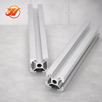 Profils en aluminium extrudé 6061/6063 T5/T6 2020, finition brute ou anodisée argentée, pour applications de cadre - Vente chaude