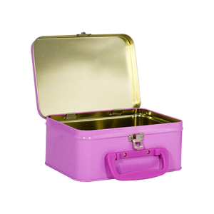 Màu Tím In Ấn Cô Gái Quà Tặng Bán Buôn <span class=keywords><strong>Tin</strong></span> Hộp Ăn Trưa Với Xử Lý Cho Sô Cô La - Product Image 3