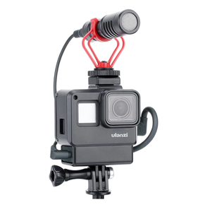 Precio al por mayor Ulanzi V2 Vlog Case Carcasa Vlogging Cage Frame Cold Shoe Mount para micrófono <span class=keywords><strong>GoPro</strong></span> 5 6 <span class=keywords><strong>7</strong></span> Accesorios - Product Image 2