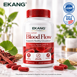 Complément alimentaire à base de plantes pour la circulation sanguine, favorise une circulation saine, santé vasculaire, formule pour hommes adultes, capsules - Product Image 1