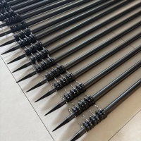 Perche télescopique en fibre de carbone MARCH, multi-sections, avec pinces de verrouillage, longueur réglable, pour camping en plein air, bateau, marine