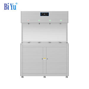 Ticari Paslanmaz Çelik Dikey Sıcak ve Soğuk Su Sebili, Doğrudan İçilebilir ve Kamu İçme Suyu için Su Arıtma Özellikli - Product Image 1