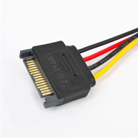 Cable de Alimentación FYX Stock de 4 Pines Molex a 15 Pines SATA, Adaptador de Alimentación IDE, Cable de Extensión de Alimentación para HDD/SSD, 20 cm