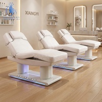 Table de massage et de soin incurvée pour salon de beauté, spa et soins du visage, lit pour extensions de cils