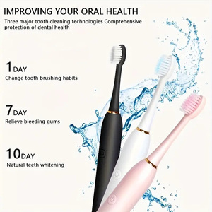 定制高品质便携式旅行电动牙刷C型可充电声波X3电动牙刷 - Product Image 2