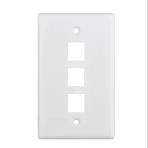 1 gang Triple Cover Plate wall panel socket switch covers ROHS CE Decorative Wall Plate three Keystone port face plate