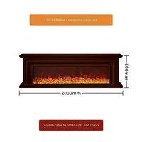 Cheminée électrique à flamme LED autoportante de style européen et américain avec éclairage LED pour la décoration intérieure du salon