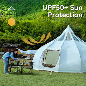 Luxe Waterdichte Tentserie: Thuiscamping Canvas Mongoolse Tas Waterdruppel Sterrenhemel Lotustent, Luxe Buitenkamperen - Product Image 2