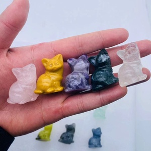 Factory Cheap Price Wholesale Natural <strong>Crystal</strong> Carvings Cat Figurine <strong>Crystal</strong> <strong>Animal</strong> for Home Decoration - Product Image 3