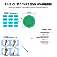 Antenne PCB omnidirectionnelle à polarisation verticale interne à gain élevé pour capteurs IoT LoRa 868 MHz 915 MHz, câble de connecteur de fréquence personnalisé OEM