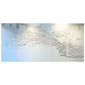 Moderne minimalist ische schwarze Art Deco Stillleben Wand dekoration Klassische drei dimensionale dekorative Leder Stoff hängende Malerei - Product Image 1