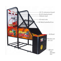 Utilisation exclusive des jeux de ballon pour les centres commerciaux, centre d'arcade ludique, équipement de basket-ball, machines de jeu de basket-ball