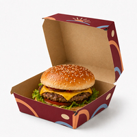 Scatole per Cibo da Asporto di Alta Qualità, Personalizzabili con Logo, Dimensioni e Colori, per Patatine Fritte, Ali di Pollo e Hamburger