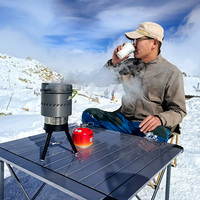 Réchaud à gaz Brs 1L pour l'extérieur, résistant au vent, pour faire frire, faire bouillir, réacteur