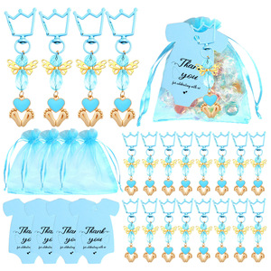 Crown Crystal Baby Keychain Newborn Shower & Christening Gift <b>Princess</b> Prince Keepsake for Welcome Party Elegant Baby Souvenir - Product Image 3