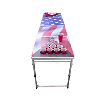 Jeu de bière-pong personnalisé Table de bière-pong pliable de 8 pieds