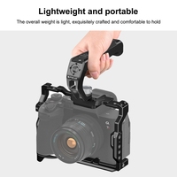 Poignée supérieure en métal et silicone PULUZ avec support griffe porte-accessoire pour cage de caméra style ARRI pour stabilisateur sans miroir, noir – Meilleures ventes