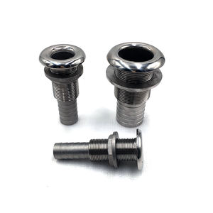 Deniz 316 paslanmaz çelik ayna cilalı yarım iplik Thru Hull hortum güverte drenaj egzoz uydurma çıkışları yeni tekne aksesuarları - Product Image 4