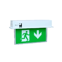 Panneau de signalisation de sortie lumineux à bords éclairés, motif Homme qui court, simple ou double face, 220-240V, IP20, signalisation d'urgence incendie pour lieux humides