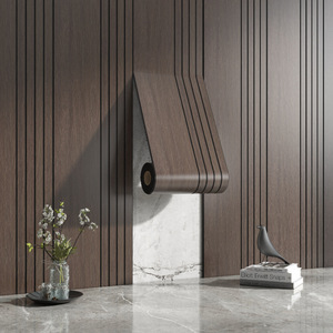 3D Faux Wood <strong>Wall</strong> <strong>Panel</strong> Sticker Self-Adhesive Embossed Slat Design Geometric Waterproof Decor for TV <strong>Wall</strong> Living Room Office - Product Image 4