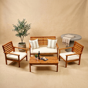 THINH PHU OLIVER Functional Acacia Wood Sofa Set-Contemporary Outdoor Furniture for <b>Garden</b> & Living Room-Customized Packing - Product Image 1