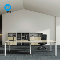 LIWEI Poste de travail modulaire extensible pour 6 personnes, bureau commercial à plan ouvert, robuste, écologique, moderne, en MFC