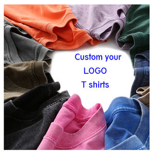 カスタマイズDTGプリントロゴ酸ウォッシュドトシャツビンテージウォッシュドストリートウェアコットン<span class=keywords><strong>T</strong></span>シャツ特大バギーフィットクロップドトシャツ - Product Image 3