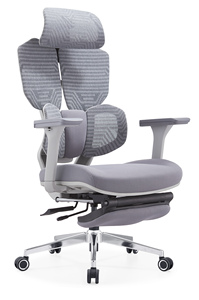 Bon prix <span class=keywords><strong>Chaise</strong></span> de jeu d'ordinateur <span class=keywords><strong>en</strong></span> <span class=keywords><strong>cuir</strong></span> de joueur personnalisé <span class=keywords><strong>Chaise</strong></span> de bureau de jeux ergonomique réglable <span class=keywords><strong>en</strong></span> maille <span class=keywords><strong>grise</strong></span> avec repose-pieds - Product Image 3