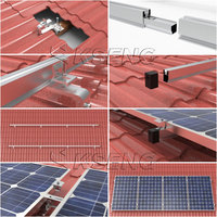 Système de montage de tuiles solaires en gros en stock UE, profilé en aluminium, rail, crochet de toit, structure de montage PV