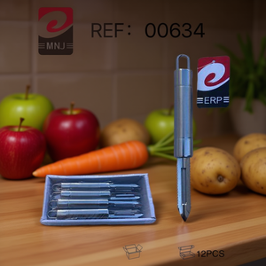 MNJ E-Handle Vertical Grater 12Pcs Set For Fruit Vegetable Peeling And Slicing - Product Image 2