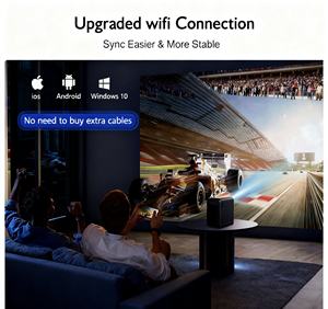 Proiettore <span class=keywords><strong>Video</strong></span> LCD FHD Android 11 750ANSI Proiettore Intelligente con Autofocus e Correzione Trapezoidale per Home Cinema e Teatro per <span class=keywords><strong>YouTube</strong></span> e Netflix - Product Image 5